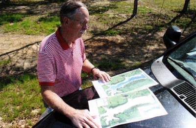 Studying maps helps us calculate watershed size, how big a lake needs to be for that watershed, and how much water to expect to flow into that site.