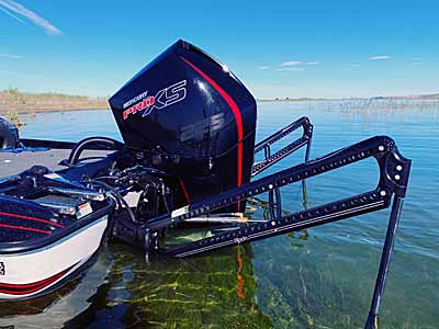 Shallow water anchors like the Power-Pole are great for keeping your boat securely in place in shallow water.