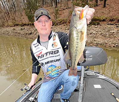 Lure options expand for Jack Uxa when water temperatures rise and prespawn bass become active. 