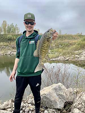 Colin Lasook with a fantastic quarry smallie.