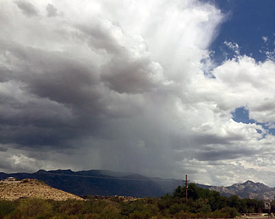 Rain rolling in can be bad for morale, but great for fishing.