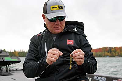 Stracner uses a swing head jig when searching for fish or fishing a new body of water.