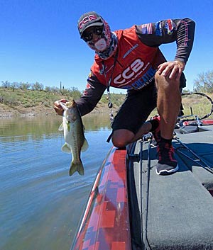 He had the first fish in the boat just minutes after spotting it.