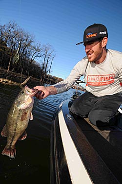 Finding the sweet spots on silted-in creek channels allows Jacob Wheeler to still catch bass from a vanishing prime bass hideout.