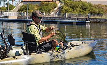 Hobie kayak designed for fishing.