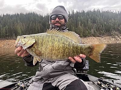 A trophy smallmouth caught during the late-fall feeding frenzy.