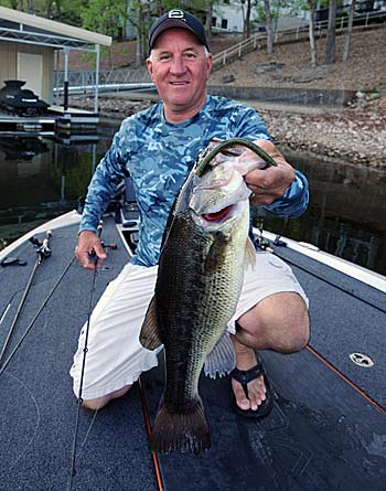 Missouri guide Jim Dill catches spawning bass on lures he can work from top to bottom.