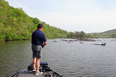 Wood cover is Scott Pauley’s favorite target for fishing with a spinnerbait.