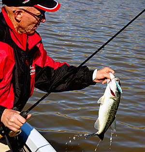 Spoon fishing for bass