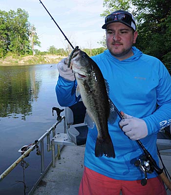 Finesse lures produce best in the clear waters of strip pits.