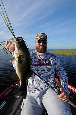 Florida angler Erik Tilson caught this Lake Toho bass in the weeds during the ICAST Cup tournament.