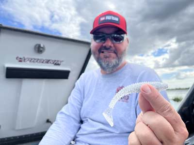 Hackney likes to rig his swimbaits on an underspin for added flash when trying to imitate shad.