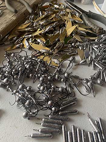 Pouring your own tackle for an hour or two can result in a pile of tackle for the upcoming season.