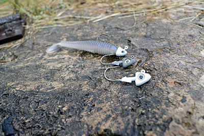 Carry a selection of weights, including jig heads, to match your lure’s weight to the current’s intensity. One that’s too heavy will snag constantly; one that’s too light won’t get down to the bass. Photo by Pete M. Anderson