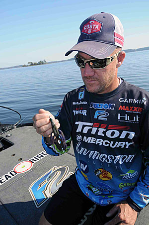 Kansas pro Brent Chapman relies on a Texas rig for many of his soft plastic lure presentations.