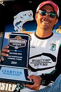 Van Soles of Haines City, Fla., above, wins the Bass Pro Shops Bassmaster Southern Open presented by Allstate. On the co-angler side, below, Bryan Jones of Zephyrhills, Fla., was the winner.  Photo by James Overstreet/Bassmaster