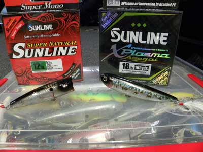 Lines for topwater fishing.