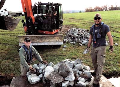 Adding rock piles to improve the complexity of structure.