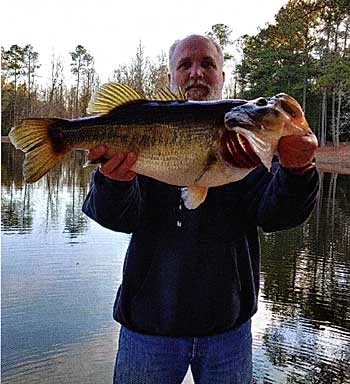 Another nice bass caught this past winter.