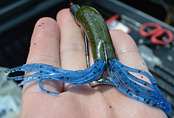 You’ll hook more largemouth bass with a Texas-rigged tube if you make one small adjustment. Instead of driving the hook back through the tube, run it through the tentacles and skin hook the point in the body.