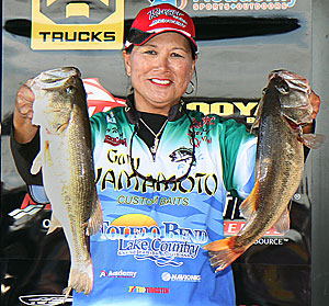 Judy Wong of Many, La., held her lead with a 30-pound, 13-ounce haul over two days.