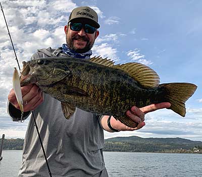 A solid-colored jerkbait works wonders in cloudy conditions and when fishing on an overcast day or when fishing in lowlight conditions.