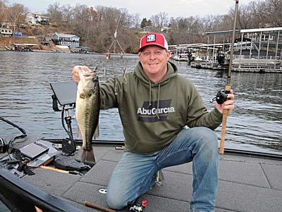 Retrieving an Alabama rig at a slow, steady pace triggers strikes from quality bass in the winter.  