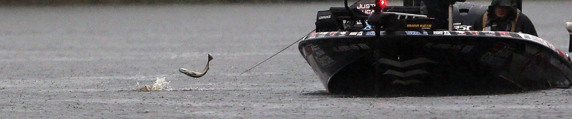 Bass Fishing Rain