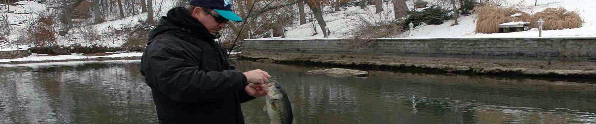 Winter bass fishing