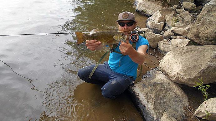 Smallmouth river fishing