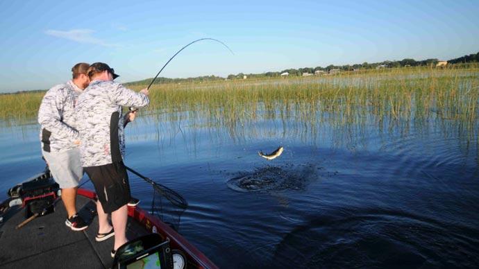 Summer bass fishing