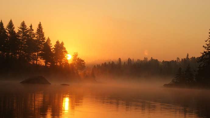 Smallmouth canoe fishing