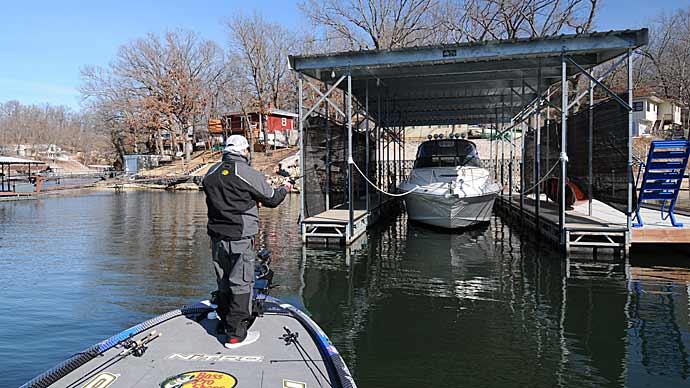 Winter dock fishing