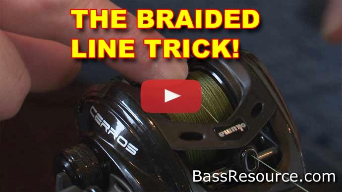 Braided line backlash