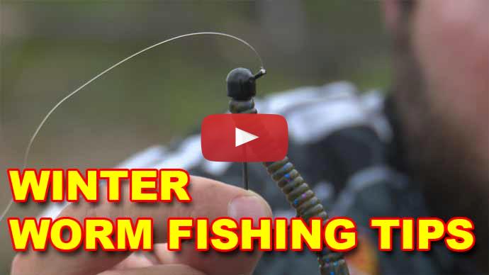 winter worm fishing