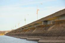 Completed 73 years ago, the Pensacola Dam is nearly a mile long and holds back 46,500 surface acres of water.